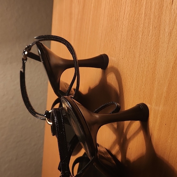 BY FAR - embossed touch-strap 110mm sandals size 9 - Picture 5 of 9